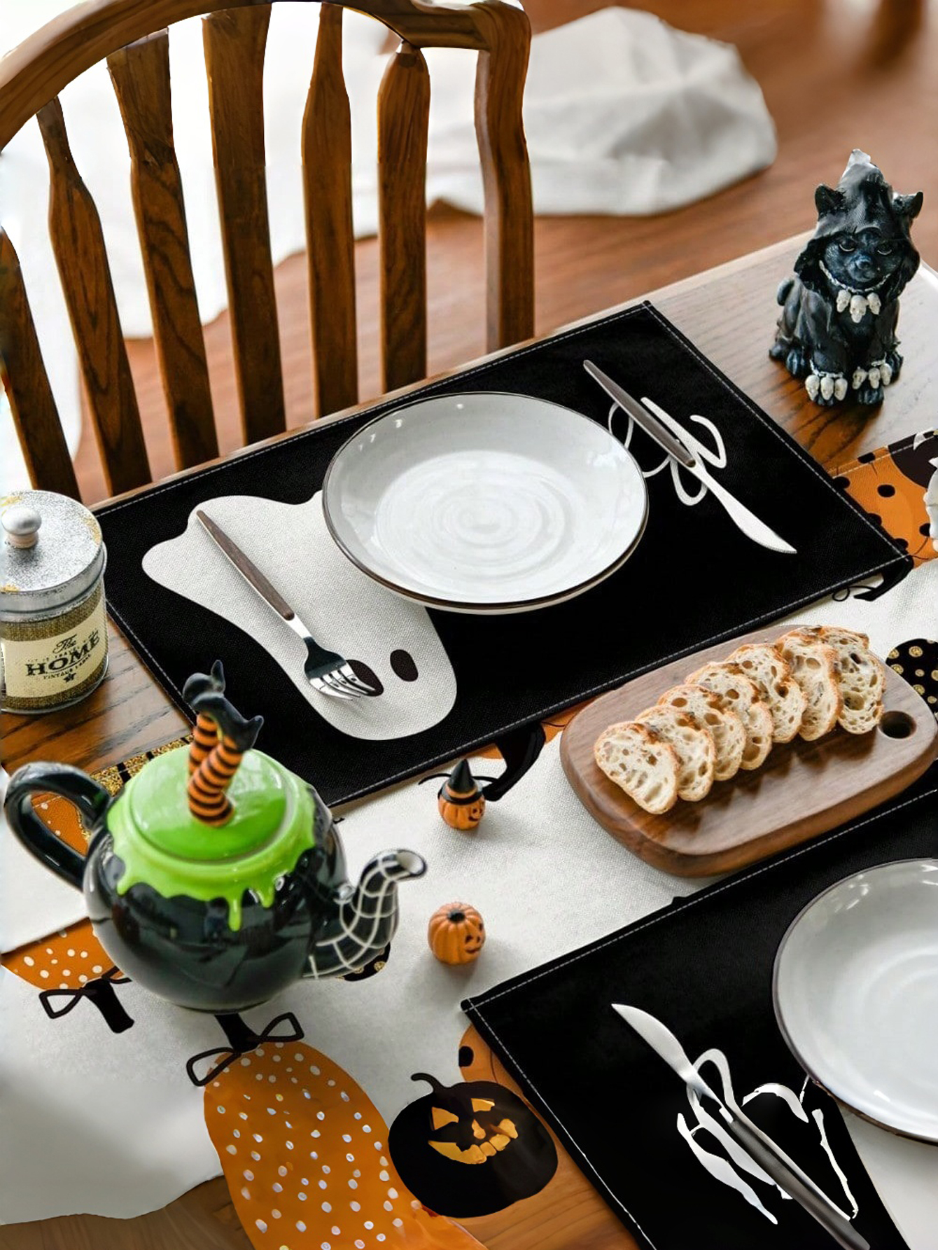 Ghost Halloween Placemat Customization Party Kitchen Dining Decor
